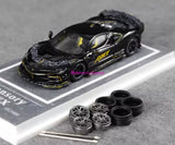MJ 1:64 Black Mansory F9XX Racing Sports Model Diecast Metal Car Parts