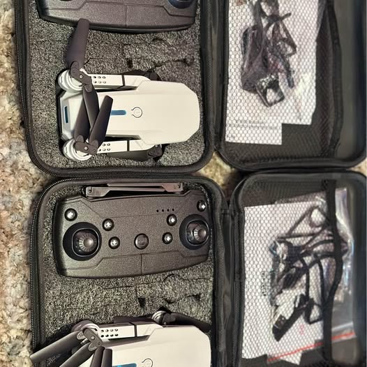 Drone with controller in hard case