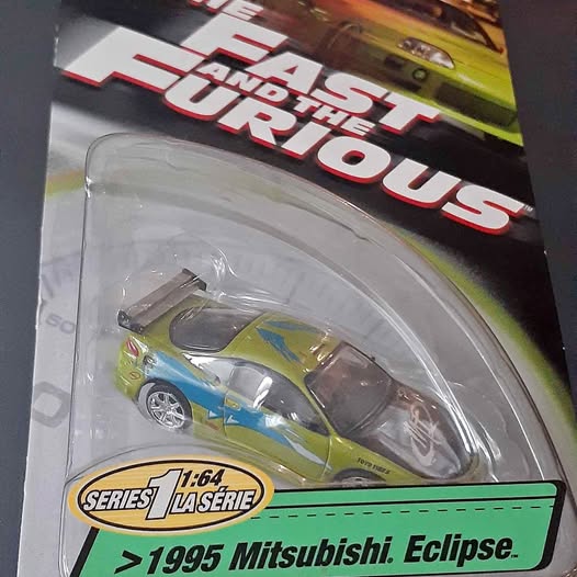 1995 Mitsubishi Eclipse diecast car in blister pack, Series 1 1:64