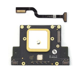 Drone GPS board module with ribbon cable connector and square gold frame