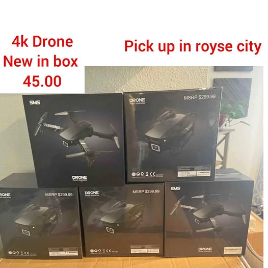 4K drone retail boxes showing drone product packaging and logo