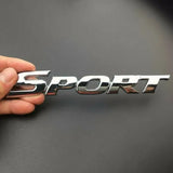 Alloy diecast car model chrome 'SPORT' front badge