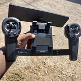 Parrot drone controller with dual joysticks and center phone mount