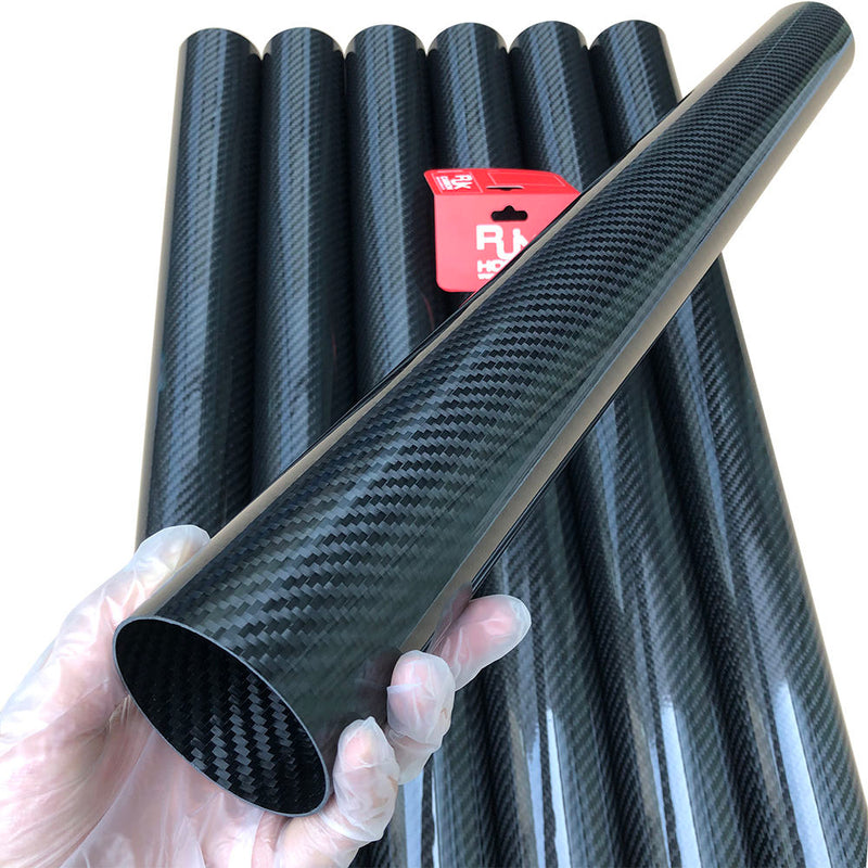 Round carbon fiber tube, dark blue 3k weave, cylindrical pipe