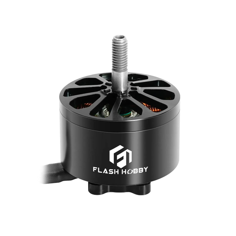 Flash Hobby FPV motor, 900KV, black/silver with cooling fins and mounting holes