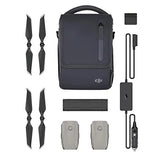 Drone accessory kit with black carry case, propellers, batteries, and charging dock