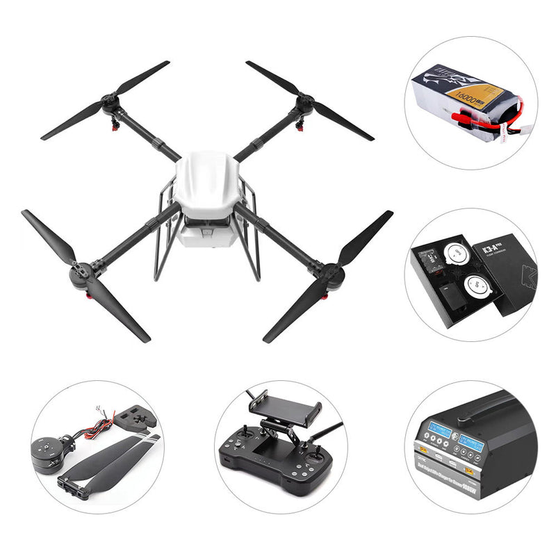 4 Axis 16L Agriculture Drone Frame Hobbywing X8 Motor T12 Motor Skydroid T12 JIYI K3APro Drone
