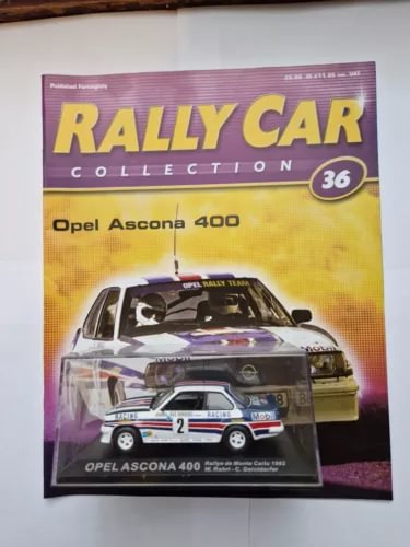 Diecast rally car model box for Opel Ascona 400, 36 collection