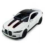 1:36 2023 BMW M4 CSL Model Car Diecast Toy Cars Toy for Boys Kids Gifts White Toy