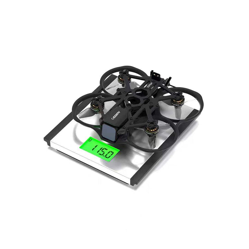 CADDX Gofilm20 FPV racing drone with four propellers, black frame