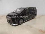 Black 1:18 diecast minivan model with front grille and headlights