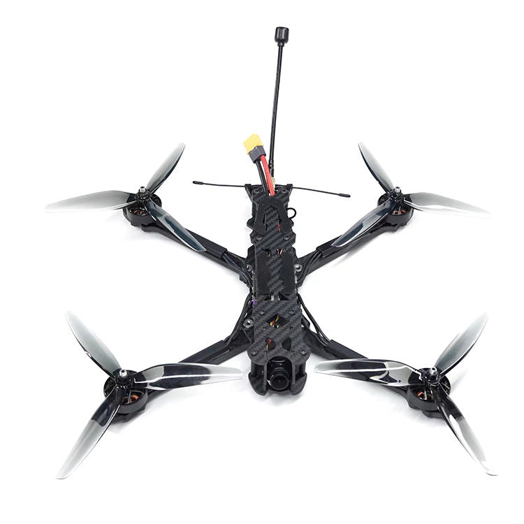 7-inch FPV racing drone with six propellers and center camera