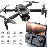 4K Drone Pro with HD Brushless Dual Camera Drones WiFi FPV Foldable RC +2Battery Drone