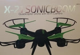 Quadcopter drone with Wi‑Fi camera, black body and green propeller guards