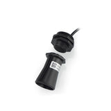 Ultrasonic liquid level sensor with cable and threaded connector, black