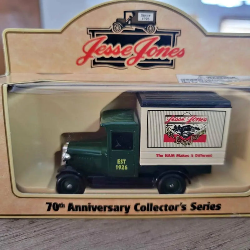 Lledo green diecast delivery truck in box, 70th anniversary collector series, Jesse Jones label