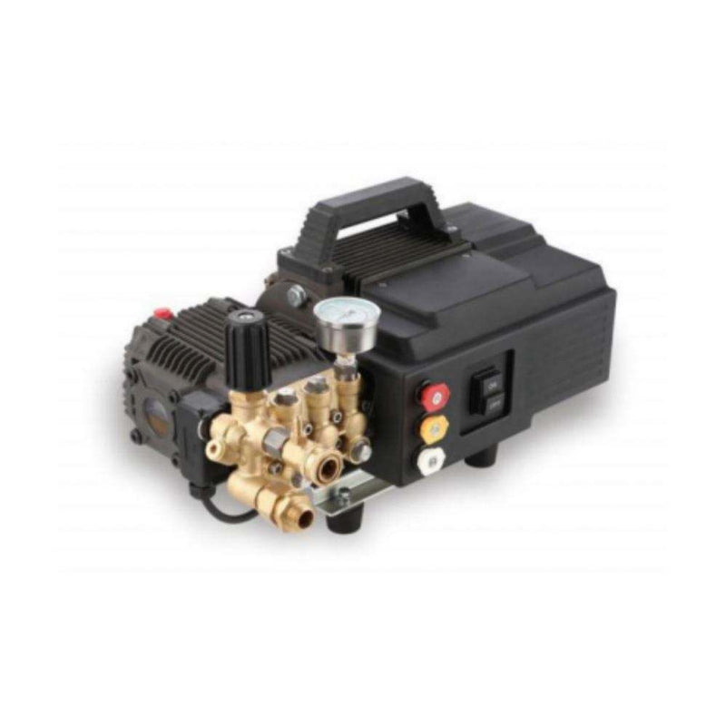 Electric pressure washer triplex pump motor unit with gauge and brass fittings