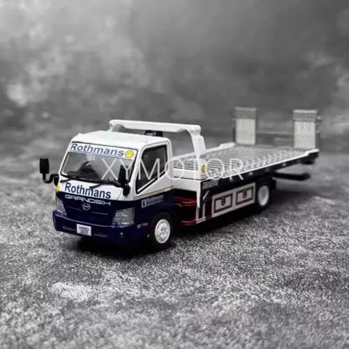 Hino 300 Dutro Rothmans 1/64 diecast trailer model car, white cab, black bed