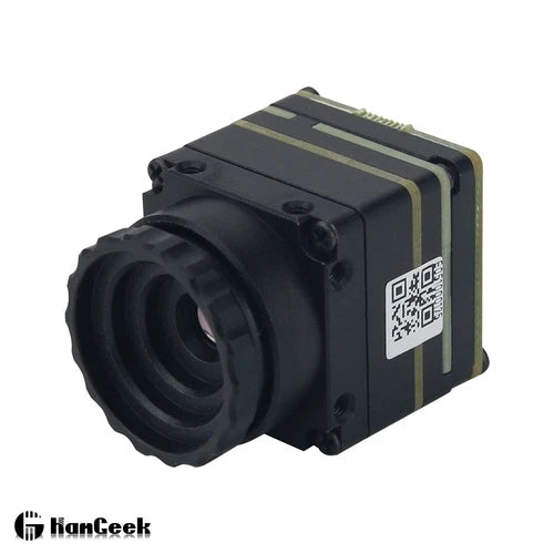 FPV thermal imager camera module with front lens and side ID label
