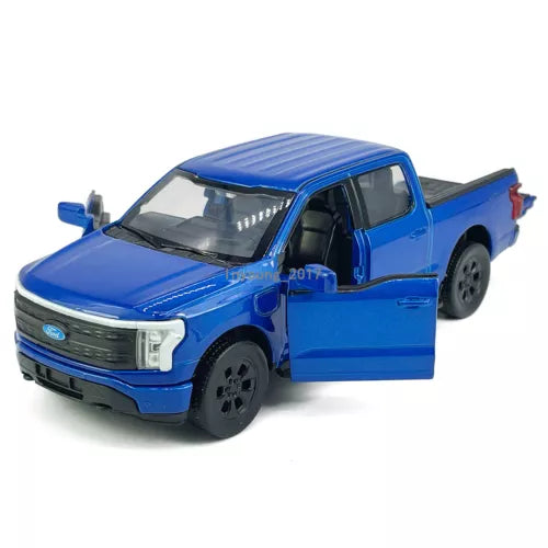 Blue Ford F-150 Lightning 1:36 diecast pickup truck model with open door