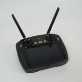 FPV remote control transmitter with dual antennas and color screen, black