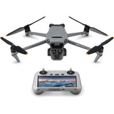 DJI Mavic 3 Pro drone with DJI RC controller, drone arms and remote screen visible