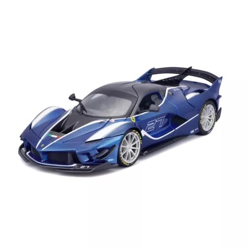 Maisto 1:18 Ferrari FXX K EVO blue diecast model car, front 3/4 view