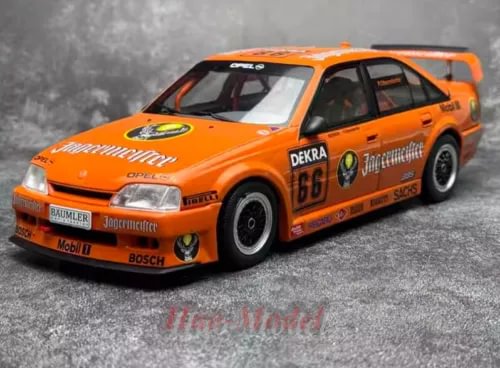 Orange racing alloy diecast model car with #66 decals and front grille detail