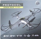 Protocol Dronium Two AP drone with remote controller, white quadcopter with cameras