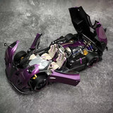 LCD 1/18 Pagani ZONDA HP Barchetta diecast open close car model purple carbone Parts
