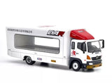 GB UM 1:64 White 500 HINO EVA Ranger Transporter Truck Model Diecast Collect Car Parts