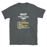 Funny Drone T Shirt Wait! Before You Ask Drone Pilot - Short-Sleeve Unisex Shirt Drone
