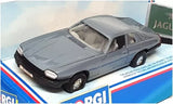 Grey-blue diecast Jaguar XJS model car, front three-quarter view