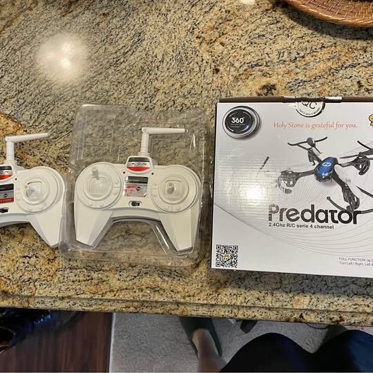 2.4GHz RC helicopter drone set with dual controllers in blister packaging