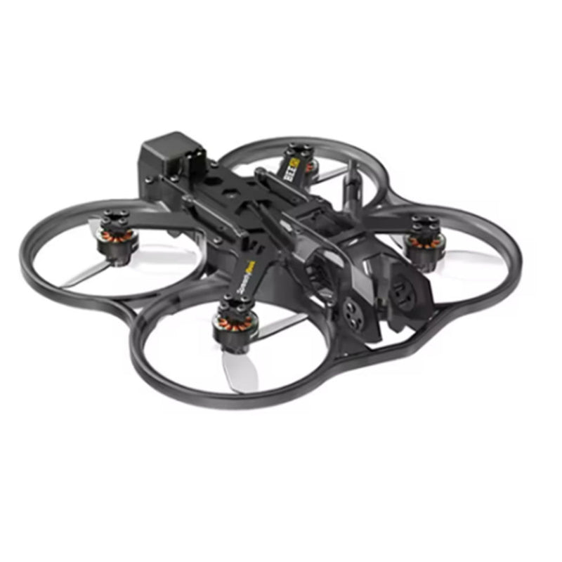 Compact black FPV quadcopter drone with four ducted propellers and frame