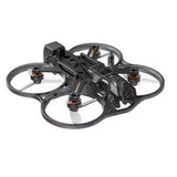 Compact black FPV quadcopter drone with four ducted propellers and frame