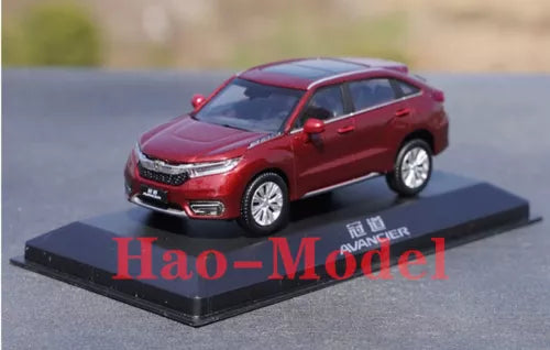 Red Honda Avancier 2016 diecast model car on black display base, front three-quarter view