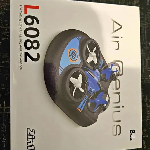 Frostproof FL drone box showing blue quadcopter illustration