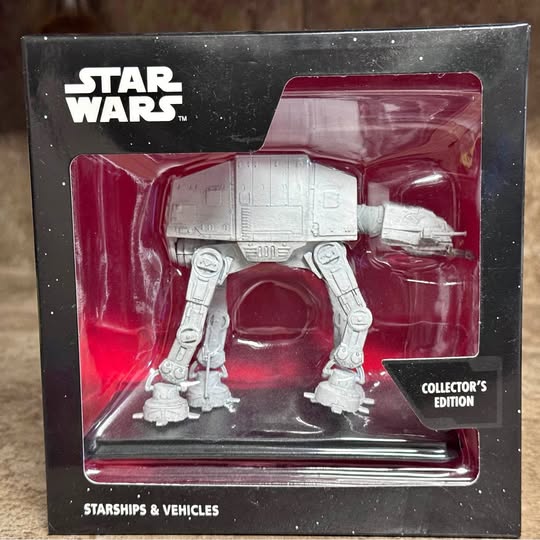 Star Wars AT-AT diecast walker in collector's edition blister pack, white-gray details