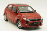 1/18 scale red diecast car model, front three-quarter view