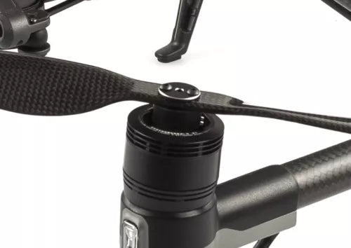 Carbon fiber drone propeller adapter, black, with mounting hub