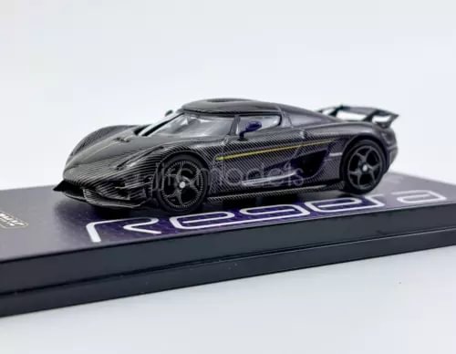 1:64 diecast sports car toy, dark purple and black with detailed wheels