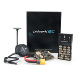 Pixhawk 6C flight controller with power module and GPS antenna, aluminum case