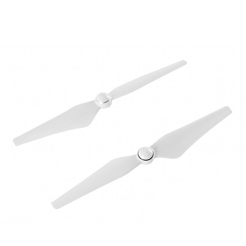 Pair of RC drone detachable propellers with central quick-release hubs