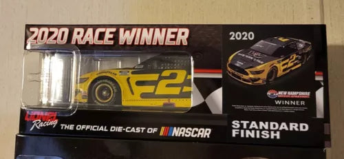 1:24 diecast race car model in retail box, yellow and black #2 graphic