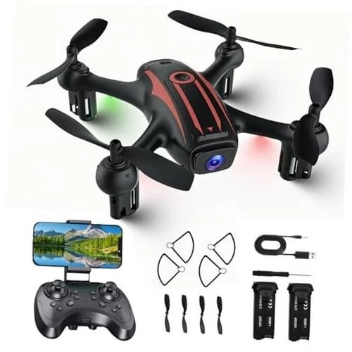 Kids quadcopter drone with camera, plus controller and accessories