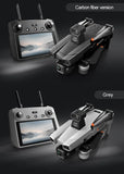 AE86 Pro MAX RC quadcopter drone with controller, grey body and obstacle sensors