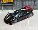 GB Tarmac 1:64 Black Imola Nero Oro Racing Sports Model Diecast Collect Car Parts