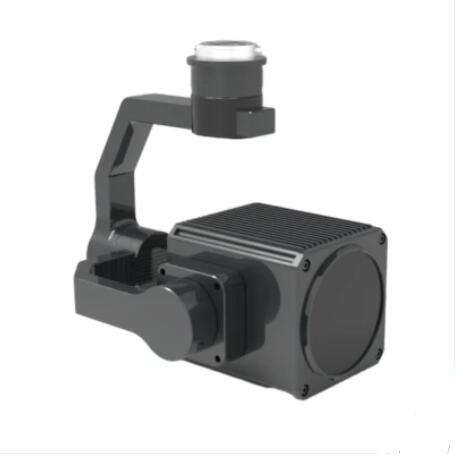 Drone searchlight spotlight accessory with round lens and bracket mount, dark gray