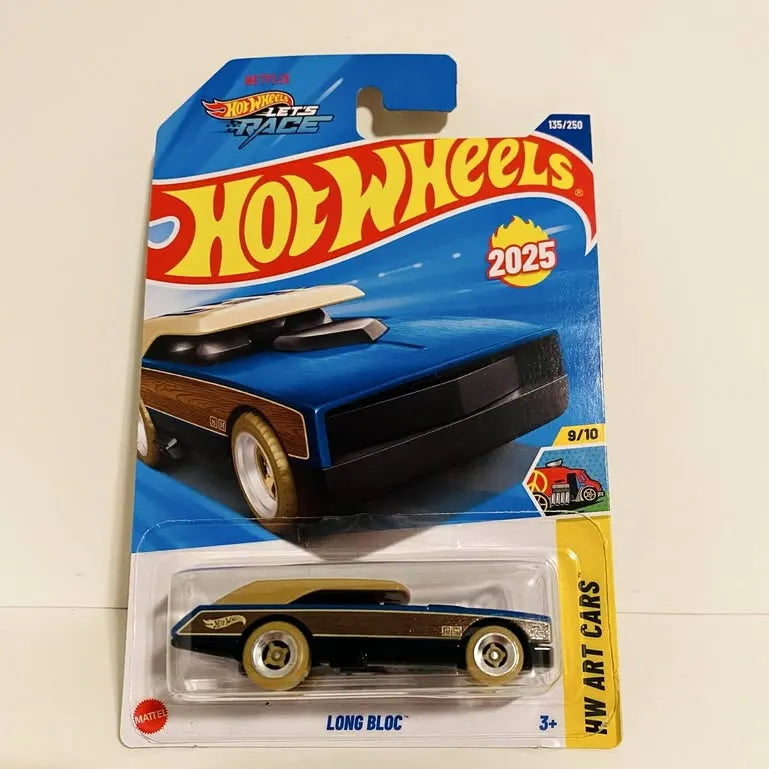 Blue and black Hot Wheels diecast car, Long Bloc, HW Art Cars 9/10, 135/250